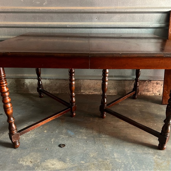 Dining Table (Antique) & 5 Chairs - Picture 3 of 7